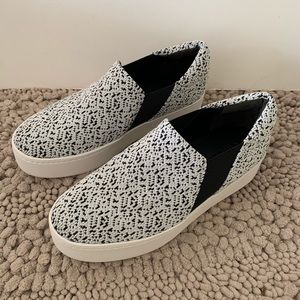 Vince black and white  slip on sneaker.  New